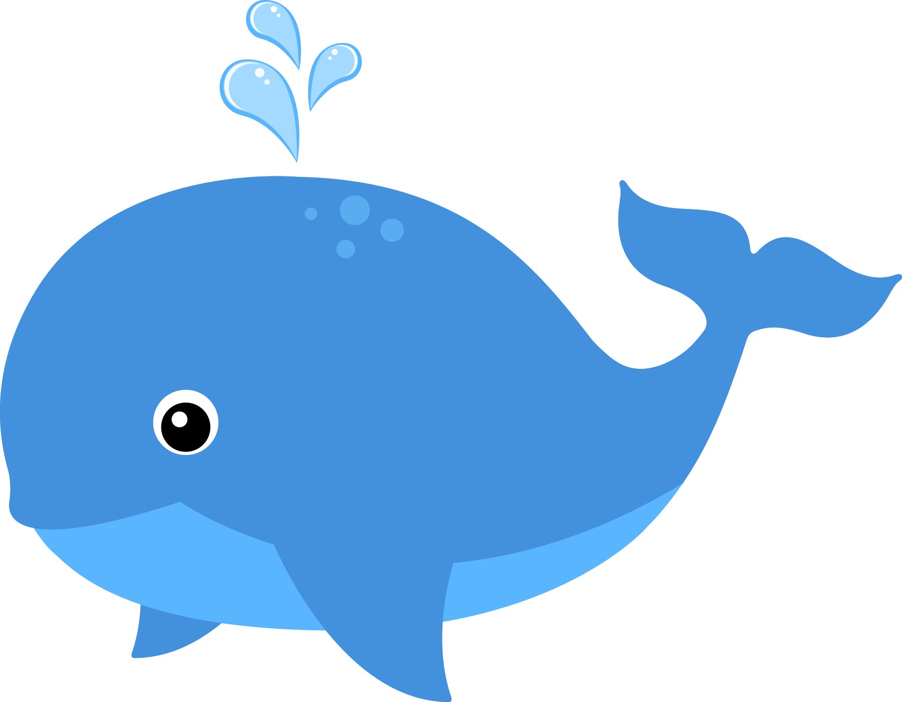 Blue clip art whale
