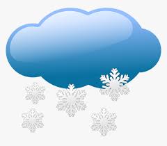 Cloud and snowflakes clipart.