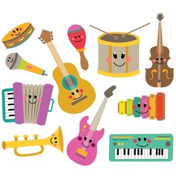 Various instruments clipart