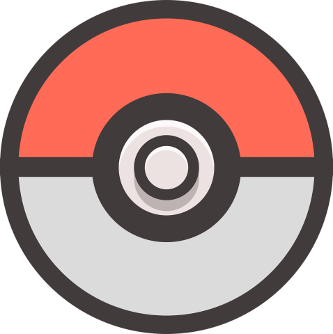 Red and white Pokeball