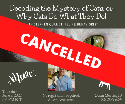 CANCELLED Cat Behaviorist Event Promo