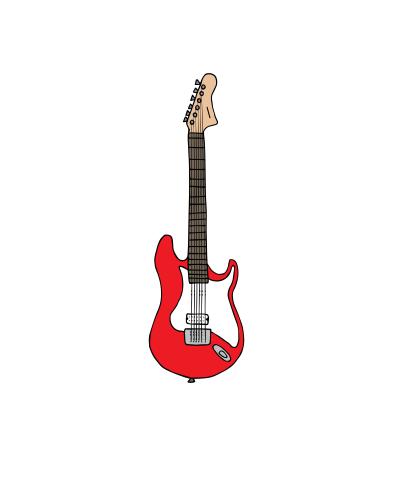 red guitar