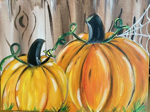 painting of pumpkins