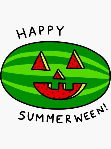 watermelon jack-o-lantern
