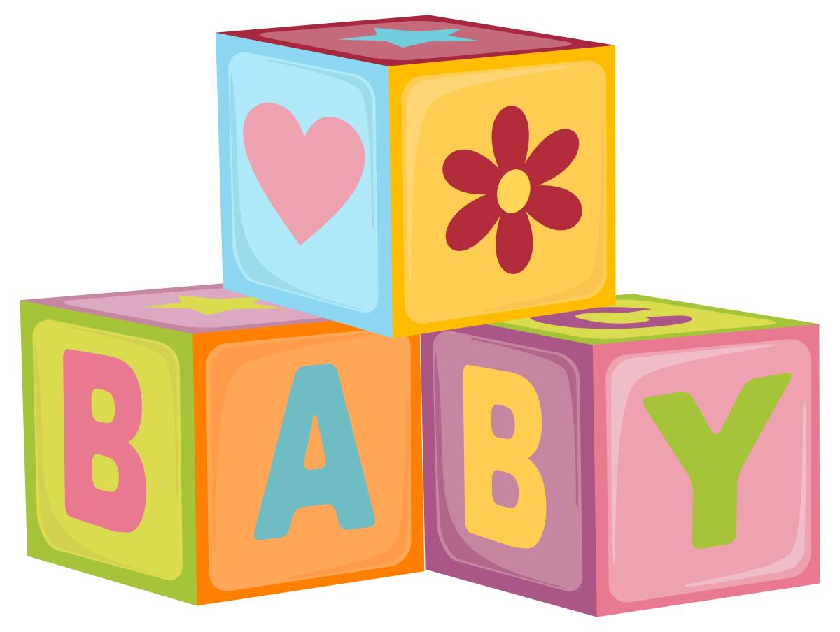 Building blocks which spell out the world "baby".