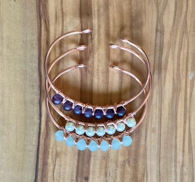 beaded bangle bracelet