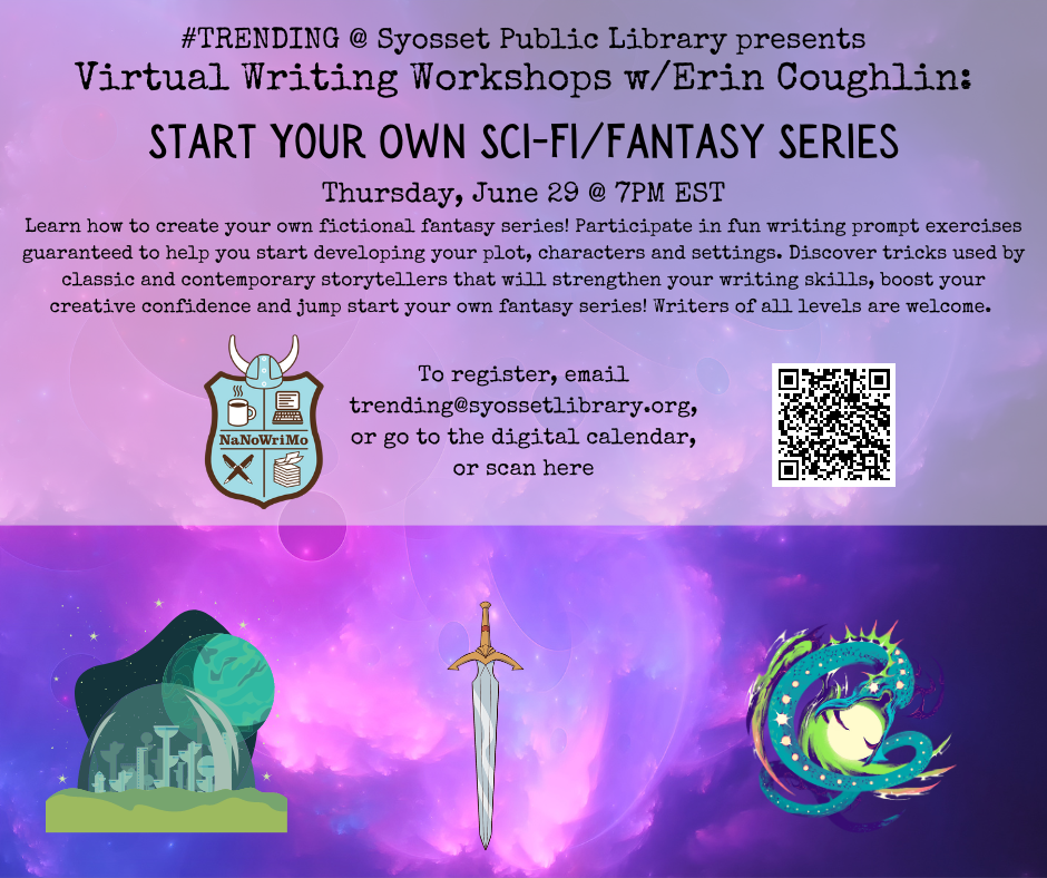 Virtual Writing Workshops w/Erin Coughlin: Start Your Own Sci-Fi/Fantasy Series