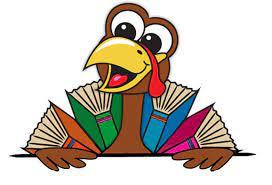 cartoon turkey with a book