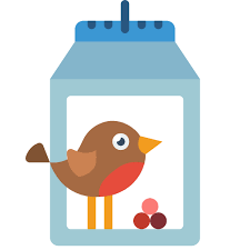 Bird and feeder clipart