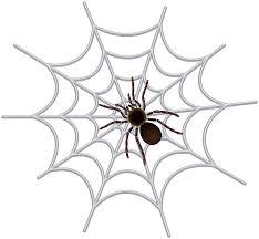 Spider and web clipart