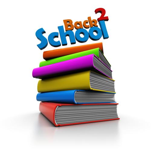 Back to school clipart of books