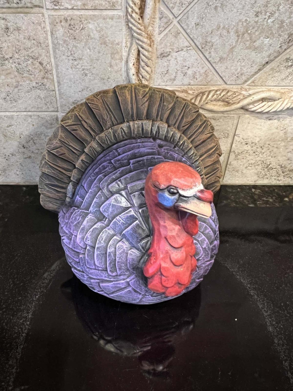 ceramic painted turkey