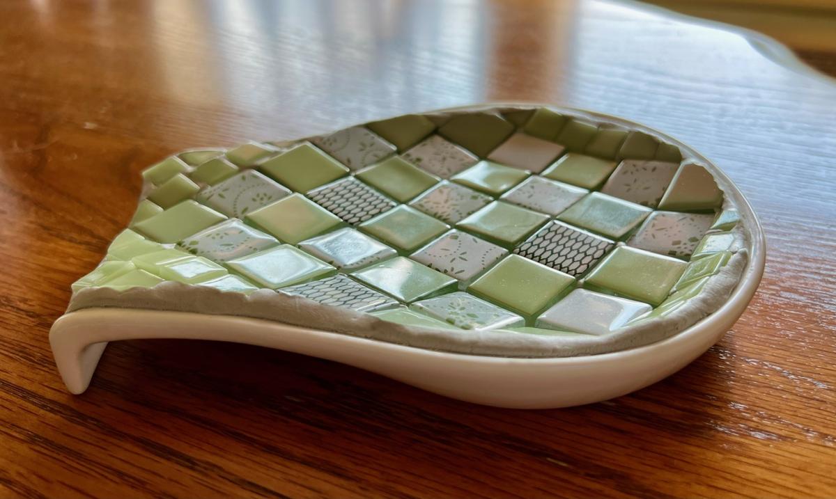 Mosaic spoon rest