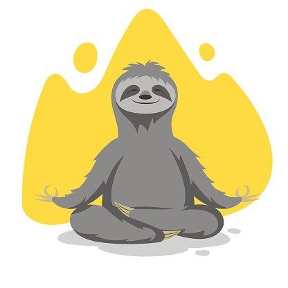 animal doing yoga clipart