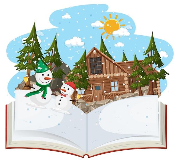 Clipart winter scene