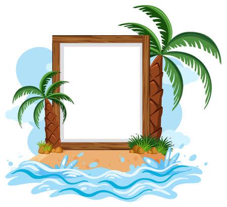clipart of frame and beachy items