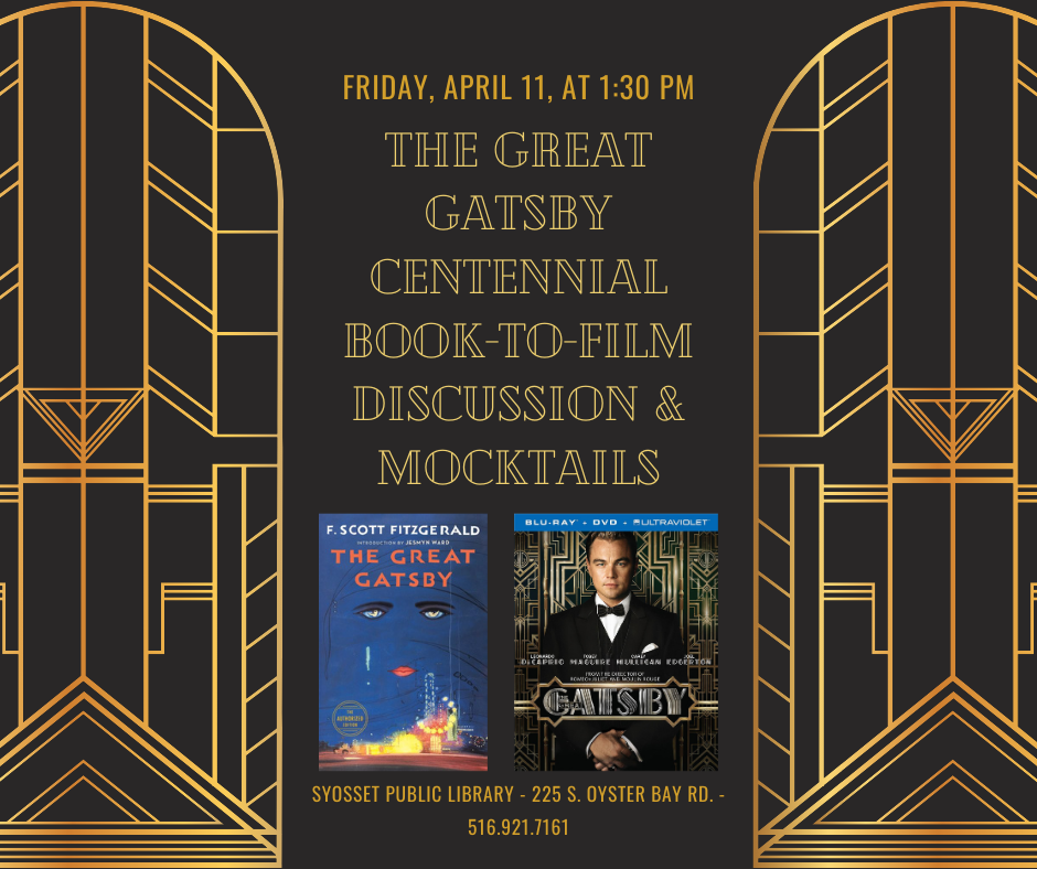 The Great Gatsby Centennial Book-to-Film Discussion