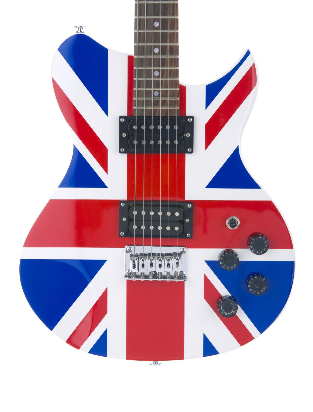 British flag on a guitar