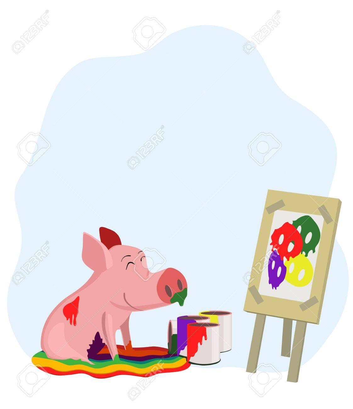 pig painting 