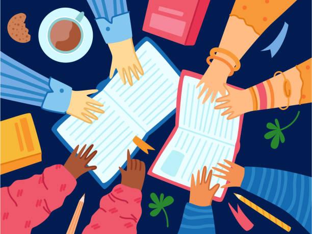 clipart of hands and books